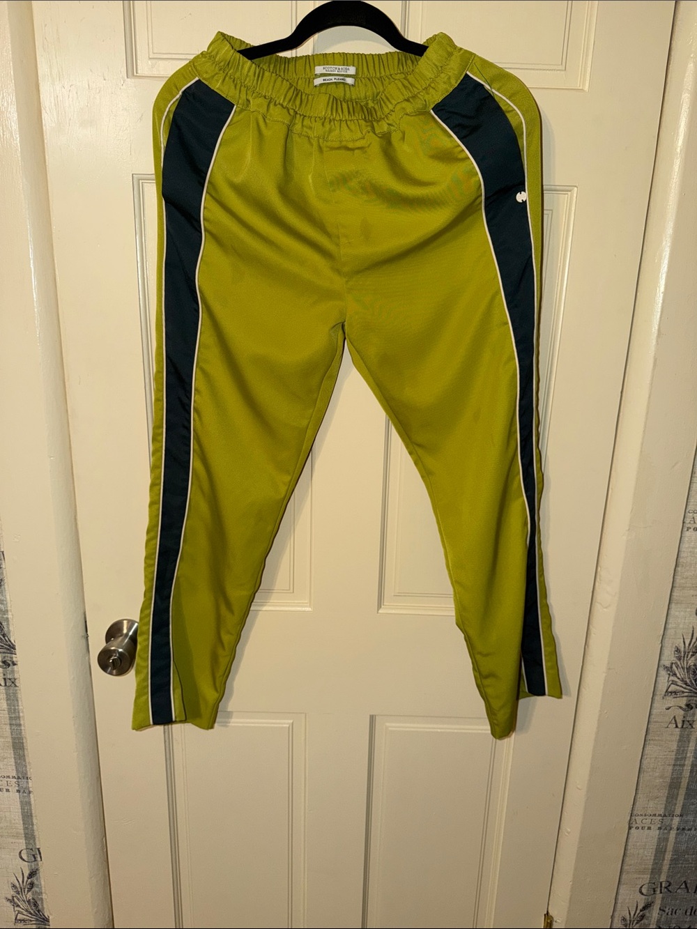 Scotch & Soda Olive Green Track pants with Navy Panels